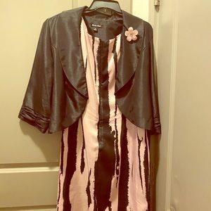 Black and pink 2 piece dress